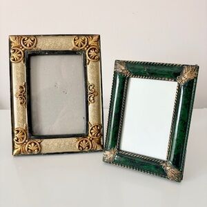 Pair of Vintage Picture Frames Ornate Gothic Dark Academia Grandpa Chic
